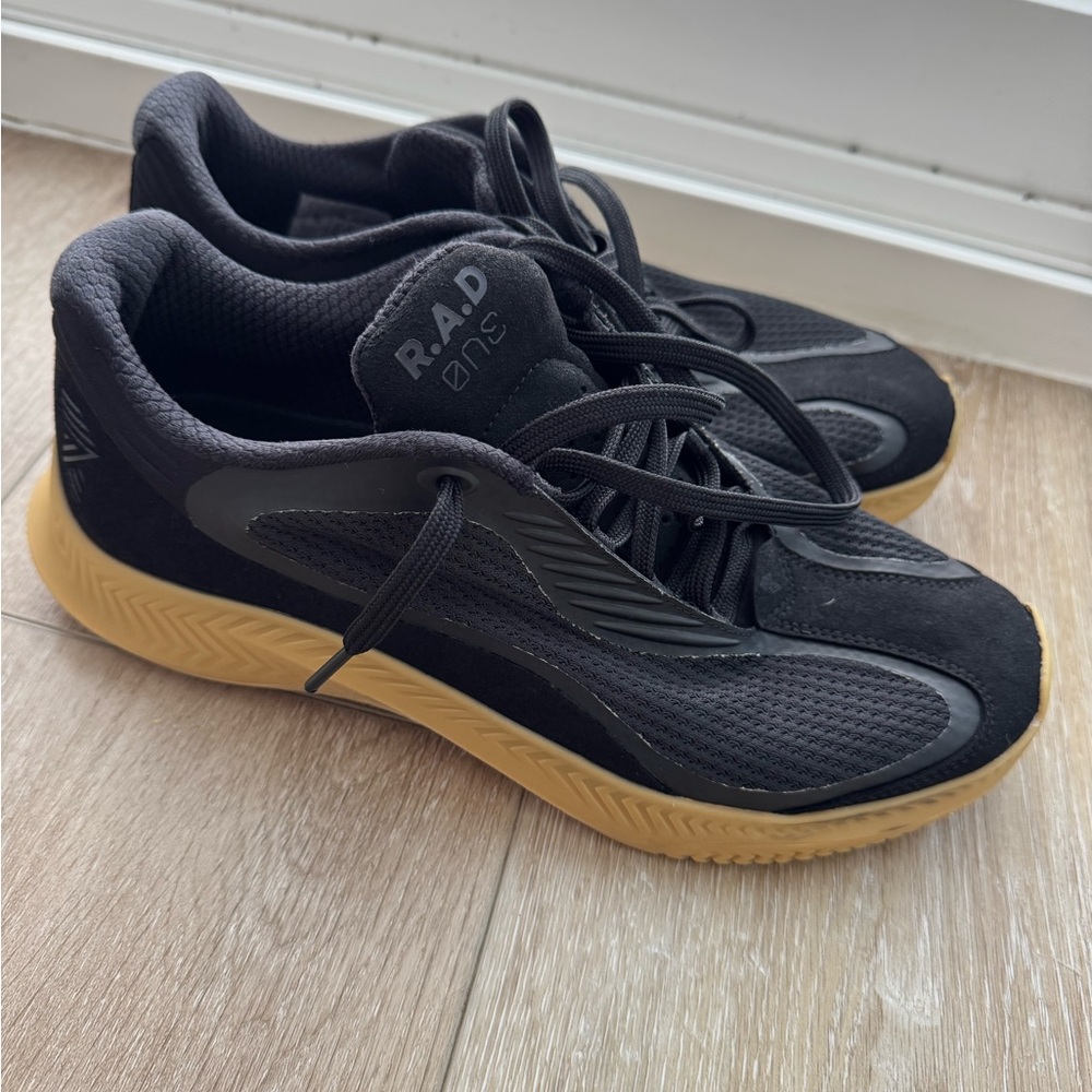 R.A.D Black Sneakers with Gum Sole
